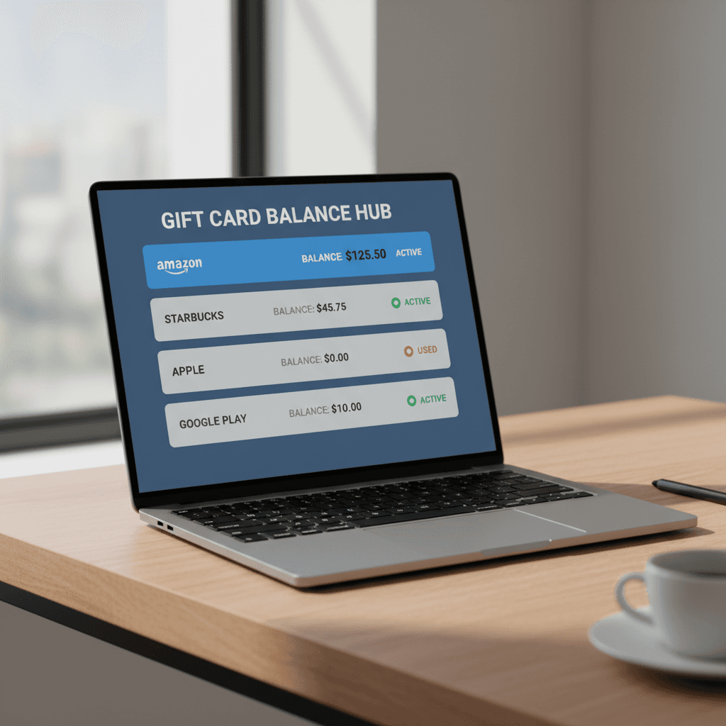 VortexCard dashboard balance tracking interface