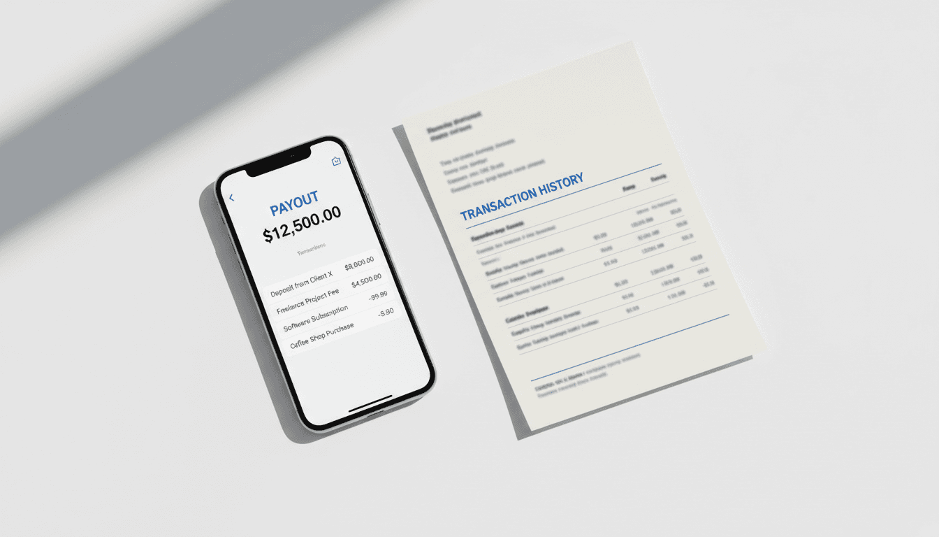 VortexCard payout details and transaction history