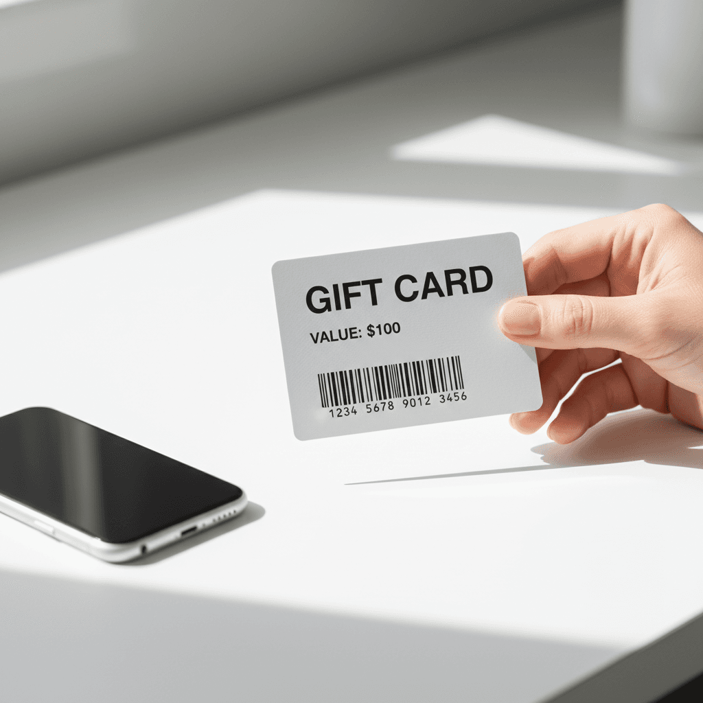 Scanning a gift card with VortexCard