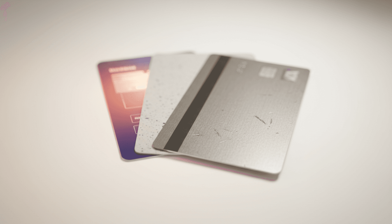 Multiple payment cards representing VortexCard payment options