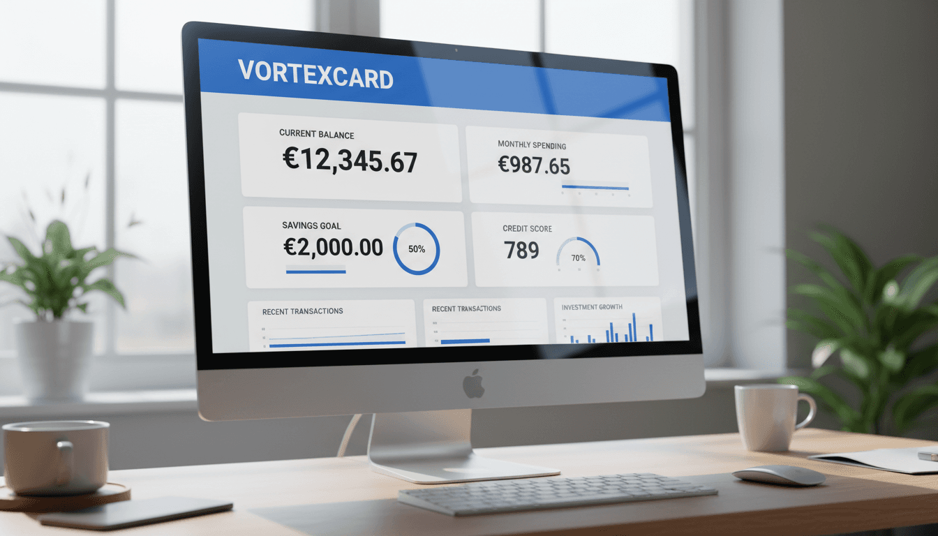 VortexCard dashboard showing real-time gift card balances